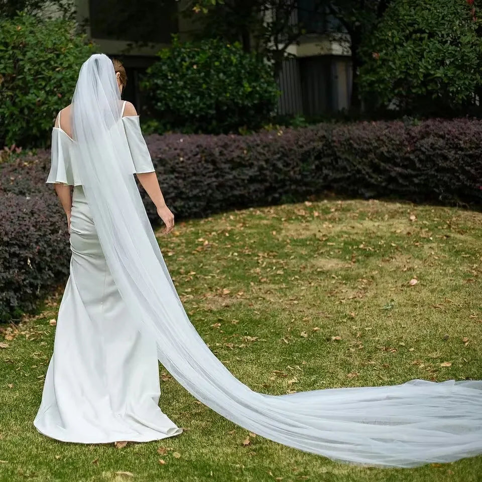 Elegant Lightweight Cathedral Wedding Veil
