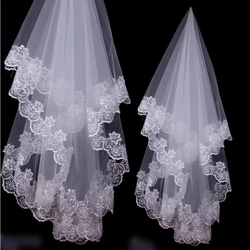 Elegant Lace Tulle Wedding Veil